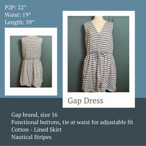 GAP Striped Button Down Dress